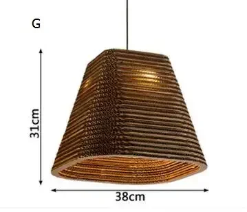 Paper Honeycomb Pendant Lamp Corrugated Cardboard Hang Light for Living Room Restaurant Cafe Clothing Store Lighting E27 image 3