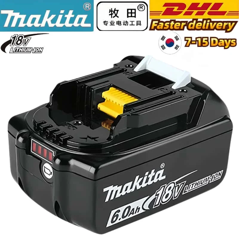 

Original 18650 Makita 18V battery 6.0Ah Power Tool Rechargeable Battery, for Makita DTD172 TW004G DTW190 DTW285 LED Lithium-ion