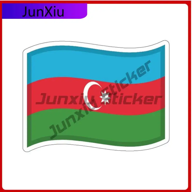 

Azerbaijan Drift Flag Sticker Azeri High-quality Decorations Decal Accessories For Bumper Laptop Motorcycle Helmet Pickup Windsh