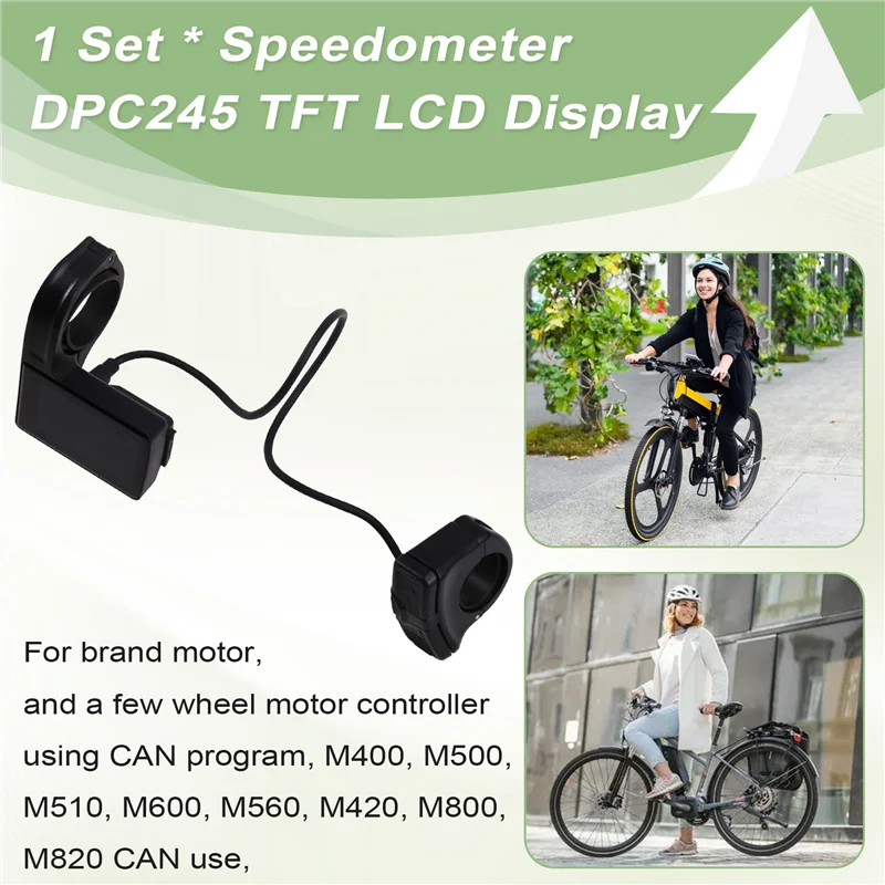 

A74K-DPC245 TFT LCD Display 0-6 Modes Bluetooth 5.1 Speedometer For Bafang Mid Motor CAN Protocol M510 M600 M560 M510 M420