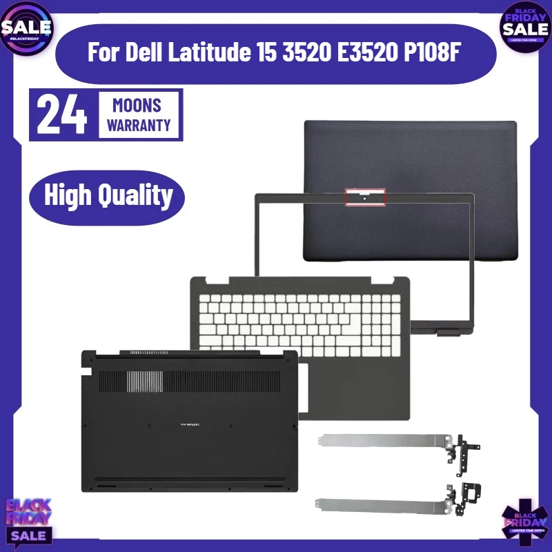 

Laptops Case for Dell Latitude 15 3520 E3520 P108F Notebook Screen LCD Back Cover Front Bezel Hinges