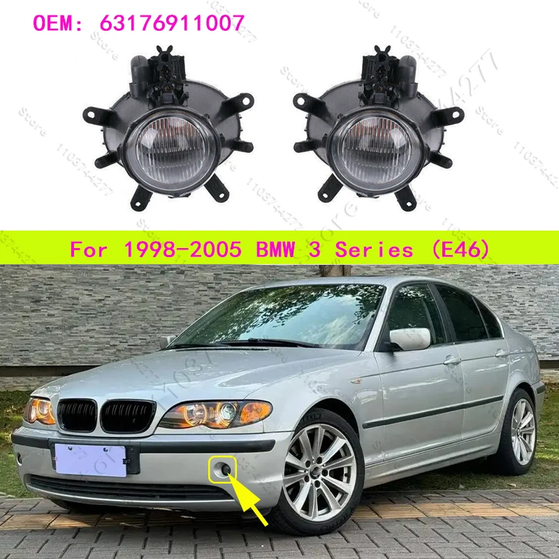 

Для 1998-2005 E46 BMW 320i 323i 325i 325xi 328i 330i 330xi Передний бампер Противотуманная фара Решетка Крышка (без лампы) 63176911007