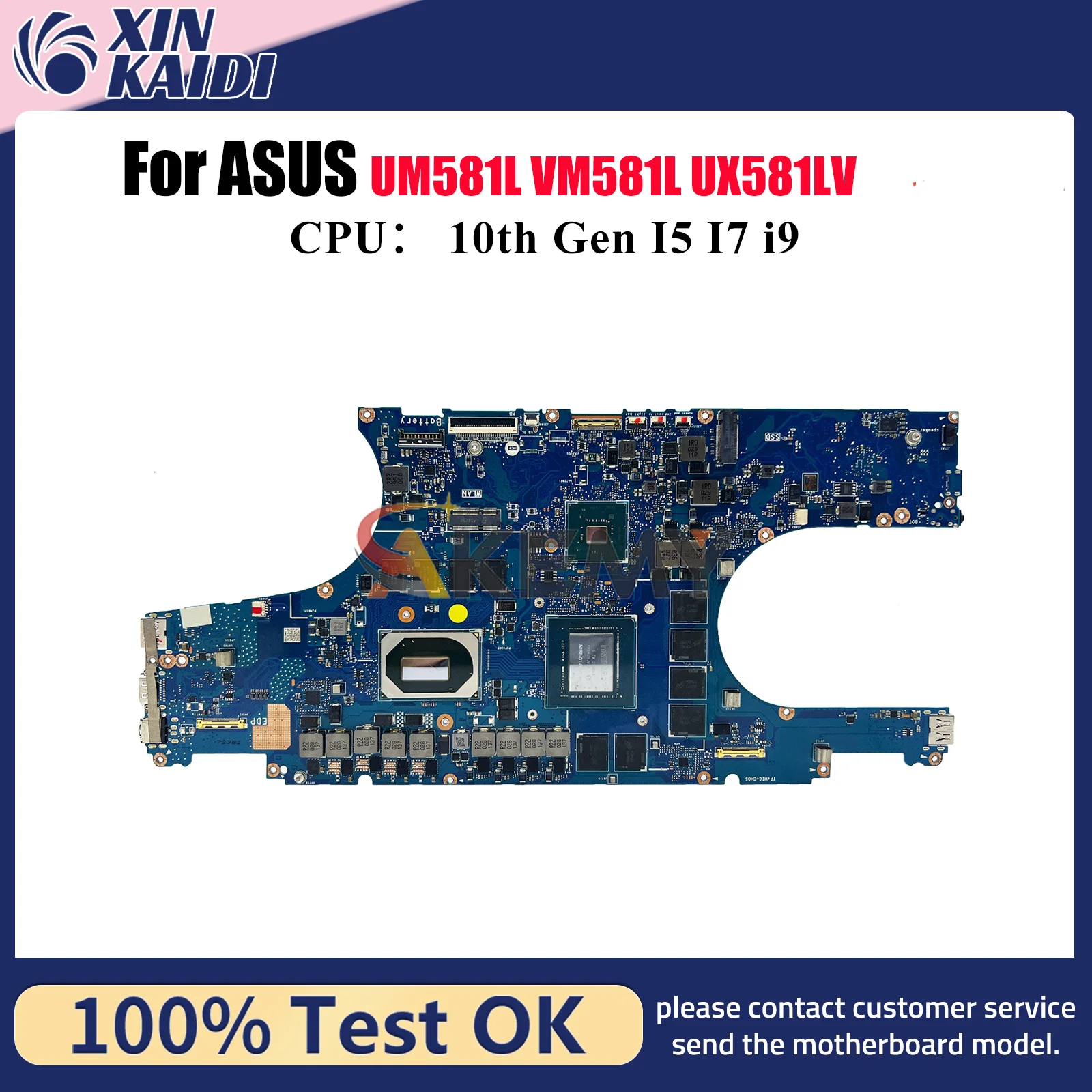 

UX581LV Материнская плата для ноутбука ASUS ZenBook UX581 UX581LS UX581LU UX581LV UM581L VM581L Материнская плата для ноутбука с процессором I5 I7 i9 stk