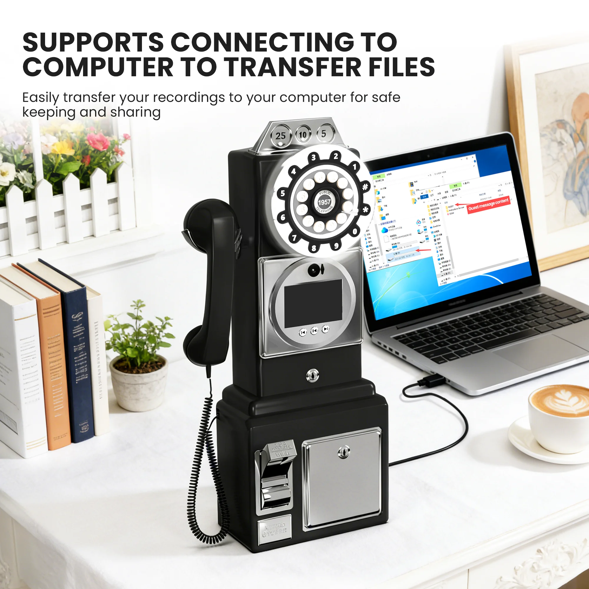 Vintage video guestbook equipped with lighting, weddings, parties, and confession scenes, supporting MP4 playback and message re