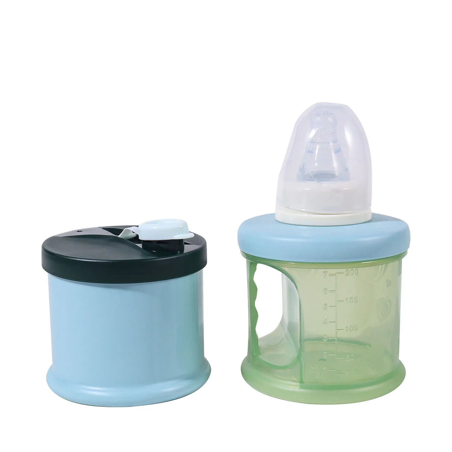 Portable Multi-layer Kids Food Storage Milk Container Independent Bottle Milk Powder Box Layered Baby Snack Formula Milk Storage