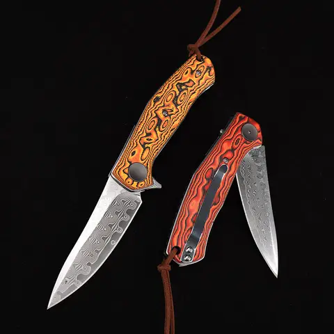 4020 Pocket Folding Knife Damascus VG-10 steel Tactical Survival Outdoor Tool EDC Pocket Knives