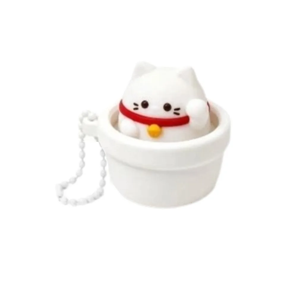 3D Printed Keycap Clicker Pendant Button Press Key Ring Keyboard Fidgets Keychain Dog Duck Panda Lucky Cat Key Chain