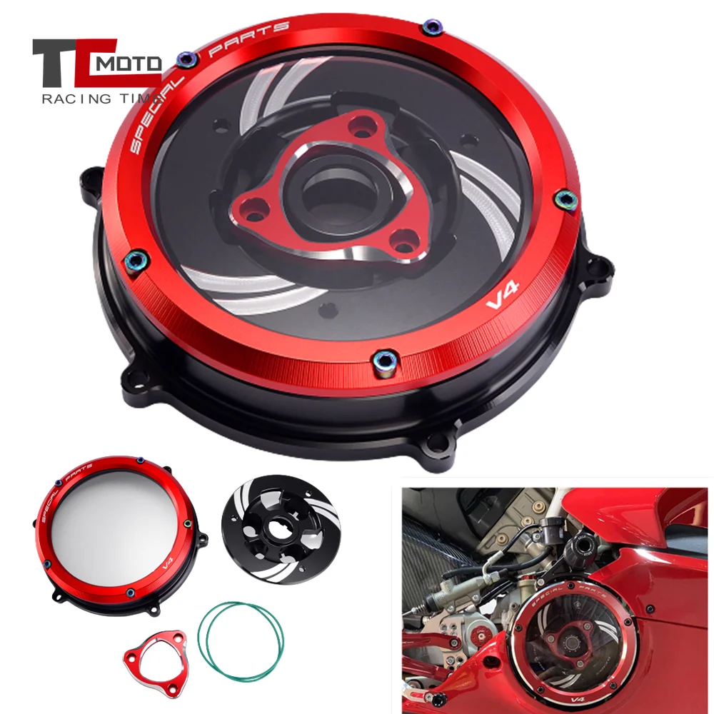 

Прозрачная крышка сцепления для DUCATI Panigale V4 1100 2018-2023 V4S V4 S, деталь двигателя