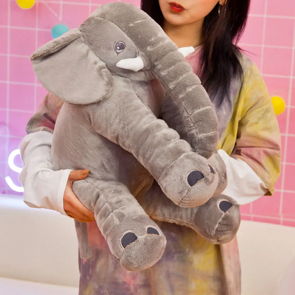 40CM Elephant Plush Toys Baby Room Decorative Stuffed Animals Dolls Soft Sleeping Pillow Room Bed Decoration Kids Birthday Gift