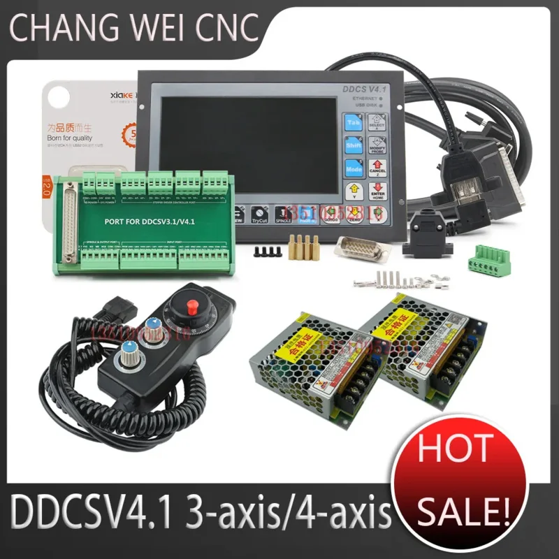 Cnc Off-Line Controller Ddcsv4.1 3/4 Axis G Code Engraving Milling Machine New Generation Of Emergency Stop Mpg Handwheel