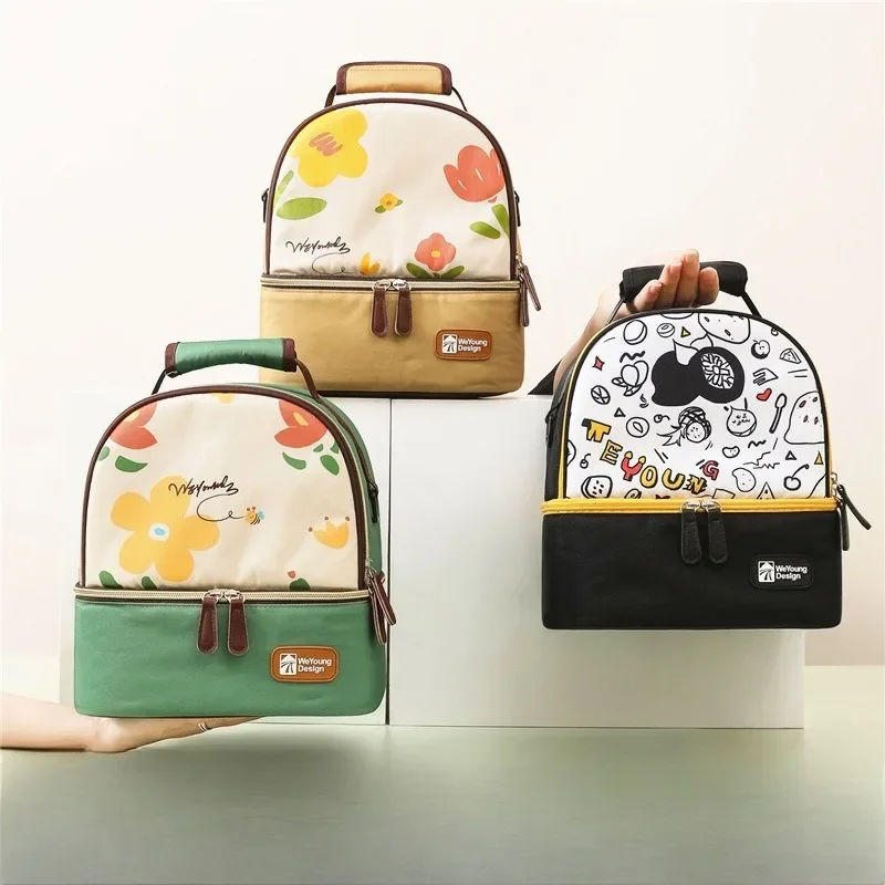 Thermal Pack Milk Pack Storage Backpack Bento Bags Double Breast Milk Backpack Milk Bottle Fresh Outdoor Refrigerated Mommy Bags