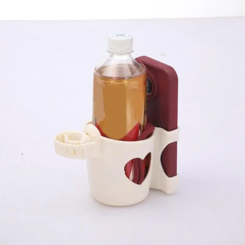 Universal 2 In 1 Baby Strollers Cup Holder with Phone Stand Lightweight Hollow Out Pram Water Bottle Storage Holder Accessories - Image 2