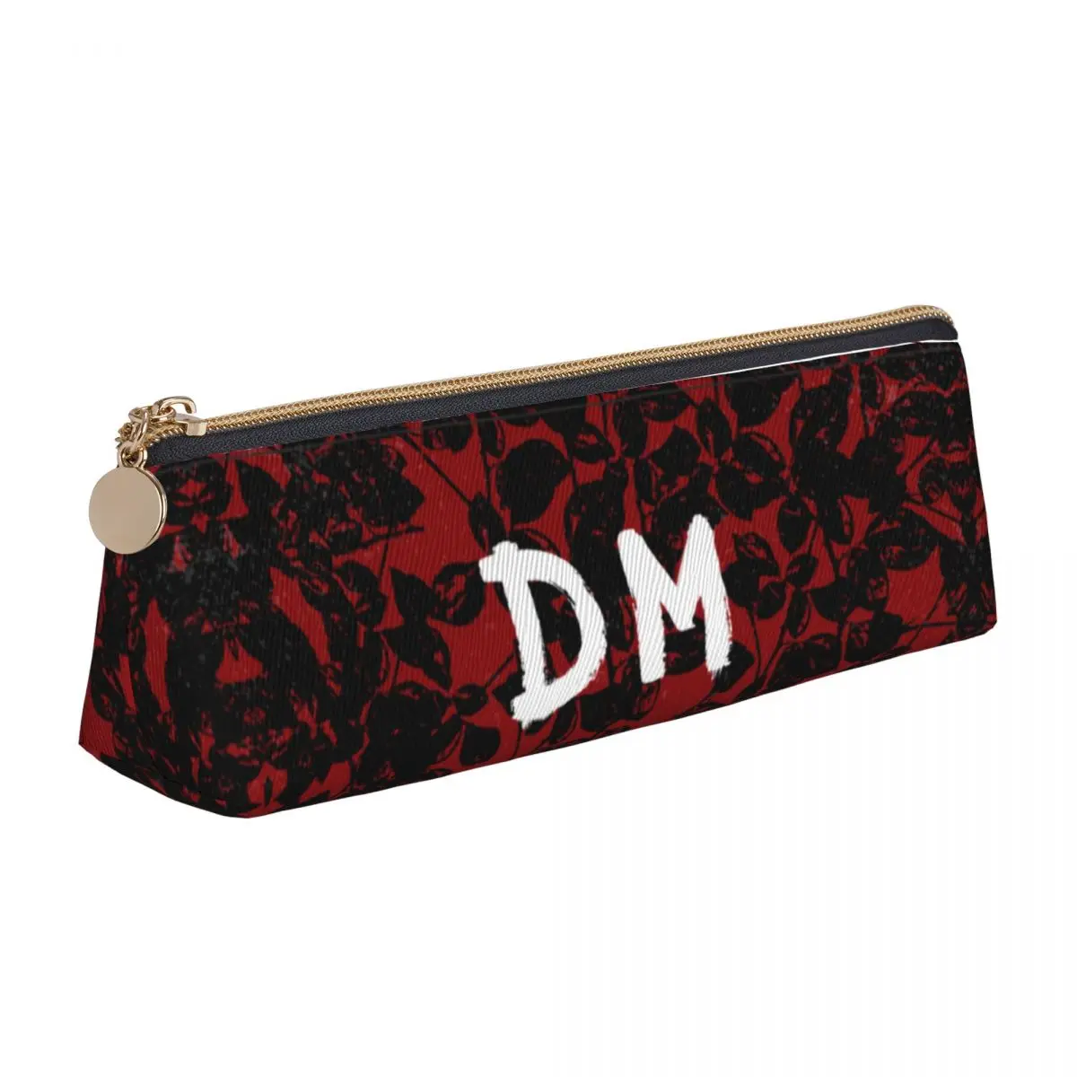 DM Violator Texture Pencil Case Black Red Music Zipper Pencil Pouch Students College Back To School Pencil Cases Supplies