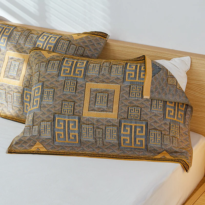 

Geometric Cotton Pillow Towel Breathable Woven Cover Decorative Bedding Set Pillowcase for Adult Home Decor Sleeping Cushion