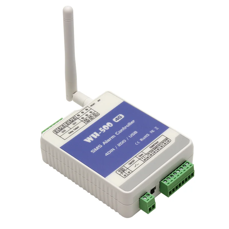 

News WH-500-EU 4G GSM Remote Wireless Alarm Controller Gate Door Opener Relay Switch Remote Controller APP Control