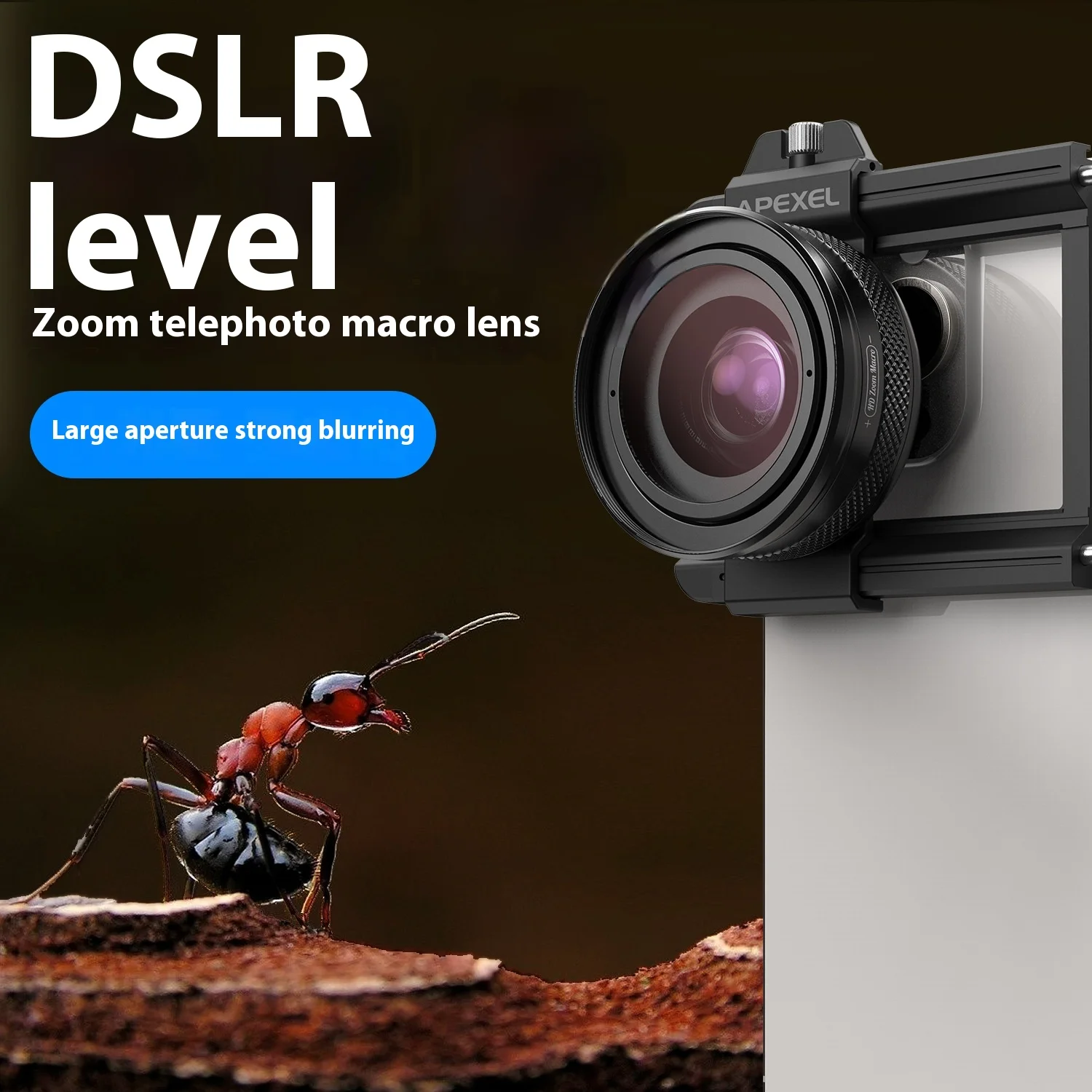 

Mobile Phone Macro Lens 10 20X Zoom Magnification HD For Outdoor Insect Plant Photography