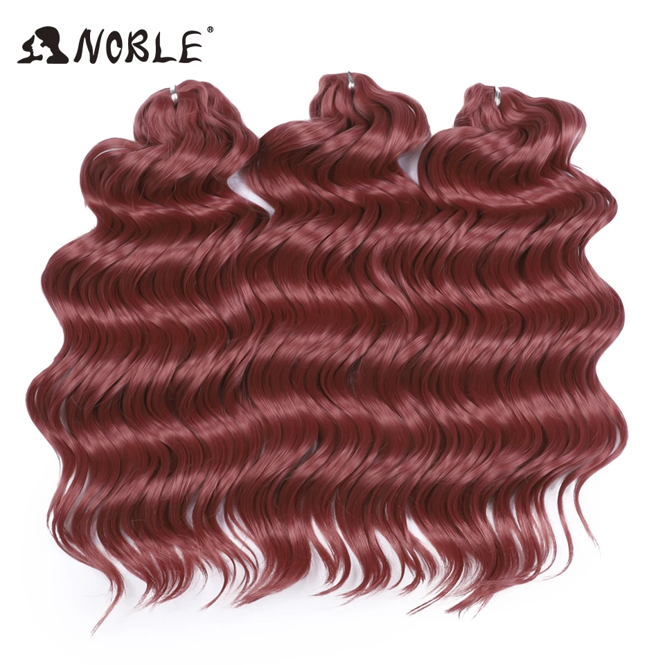 Noble Hair Twist Crochet Lockiges Haar 16“ Regenbogenfarben Tiefe Welle Flechthaar Ombre Blond Wasserwellen Flechthaarverlängerungen – Detail 22
