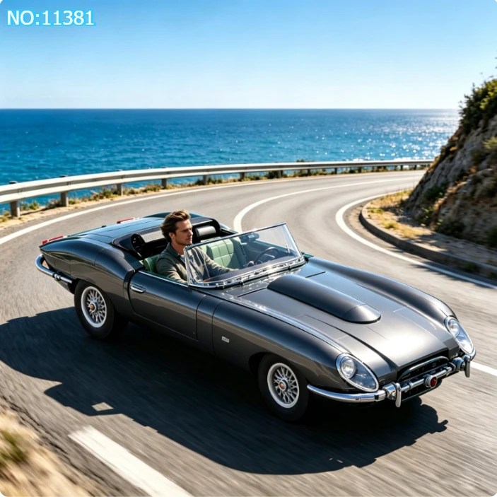 2026 New Technology Retro British Green Sports Car E-type DIY Assembly Model Set Toy Gift for Adults
