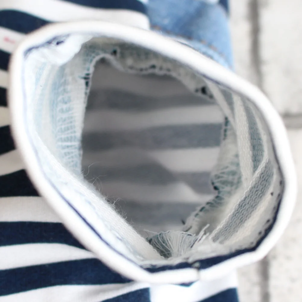 

1Pcs Adorable Stripe Hood Jean Jumpsuit for Pets Perfect Everyday Photos Sleeping Time Xl Pet Dog Clothes Puppy Clothes