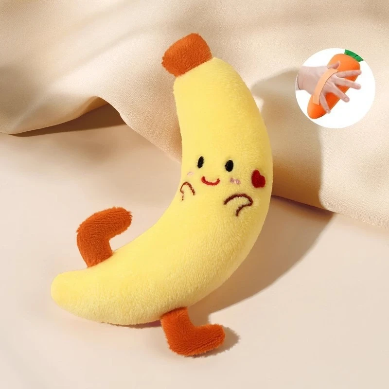 Bebê anti-salto mão segurando cenoura para coax artefato de sono anti-cuidado pulseira anel brinquedo bebê dormir boneca calmante