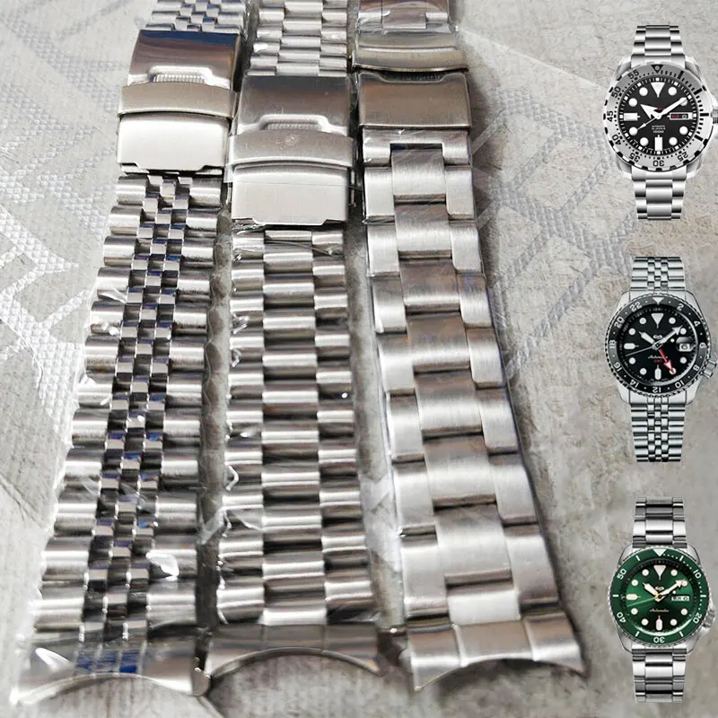 Traditionelles Uhrenarmband für Casio Duro Mdv106/107 für Seiko Skx007/Skx009 Tauchstahlmetall 20/22 mm Uhrenarmband-Ersatzteile