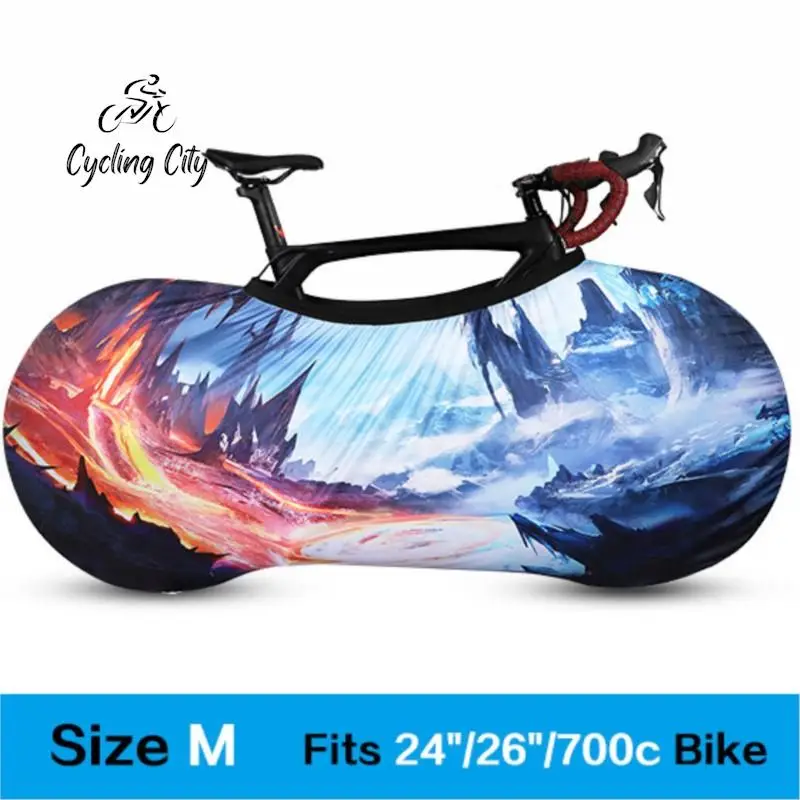 Cycling City Bike Dust Covers Mountain Bike Wheel Covers Road Bike Dust Covers Multi Size Portable Stretch Protection Dust Cover