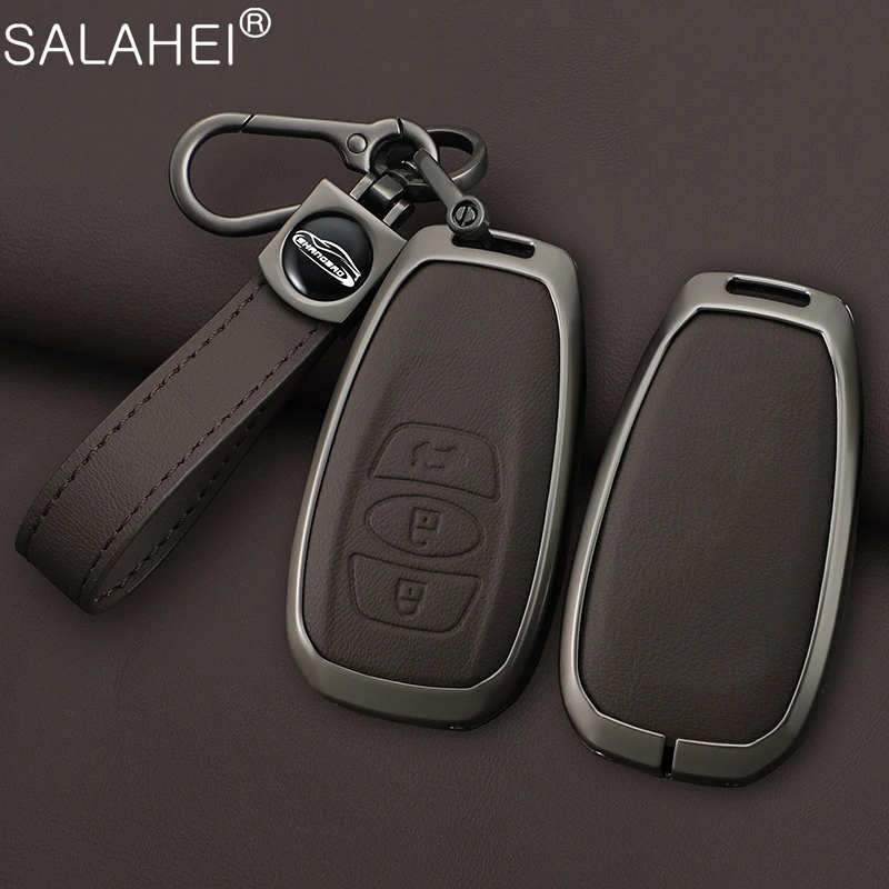 Leather Car Key Case Cover For Subaru BRZ STI XV SV Forester Legacy Outback Crosstrek Impreza WRX Ascent Keychain Accessories