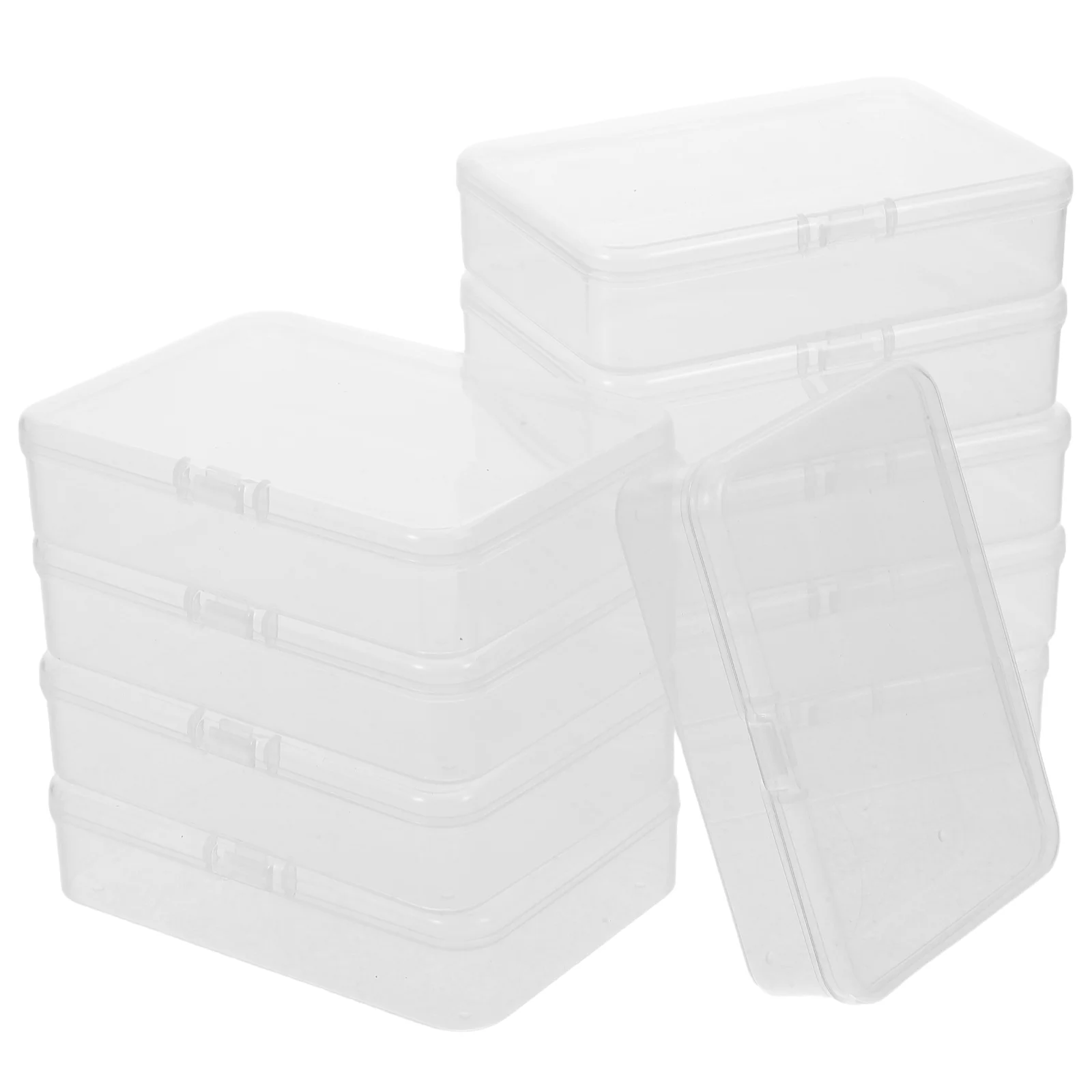 10 PCS Transparent Storage Box Small Containers for Organizing Playing Card Case Boxes Plastic