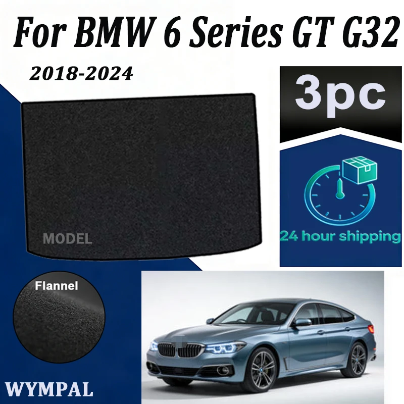

Нейлоновый коврик в багажник для BMW 6 серии GT G32 2018-2024, черный, аксессуар для защиты пола багажного отсека