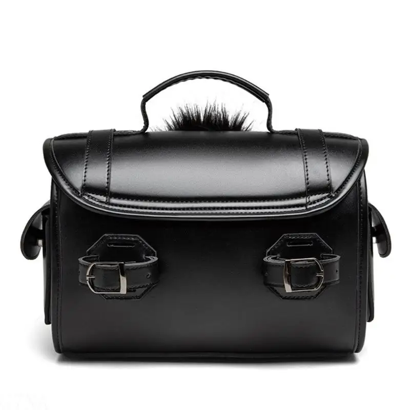 

G7NA Waterproof Motorcycle Saddlebag With Punk Rivet Decoration And Spacious Interior For Riding Essential Daily Commuting