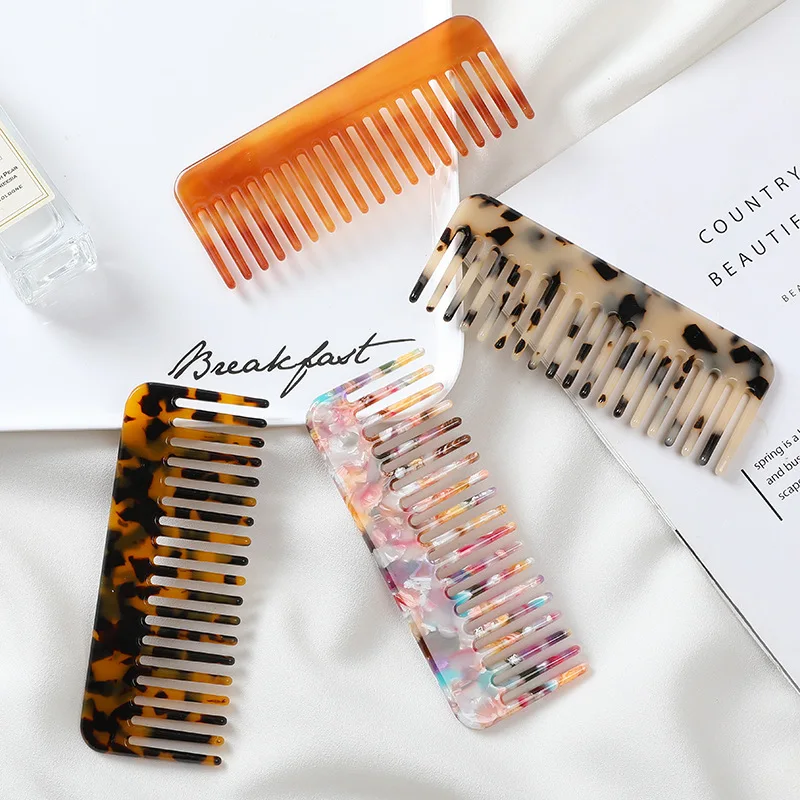 Acetato Hair Combs para Mulheres, Pente Colorido de Cabeleireiro Escova para Meninas, Hair Styling, Acessórios para Barbeiro