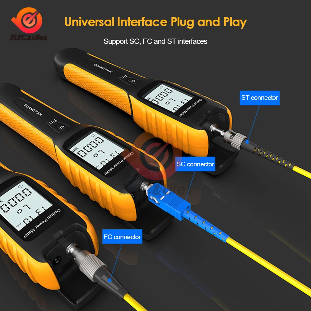 G10 Optical Power Meter New High Precision Rechargeable Battery Fiber Optic Power Meter With Flash Light OPM -70~+6 dBm