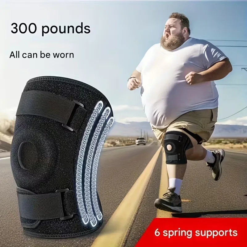 1pc - Adjustable Extra Large Knee Brace, Oversize Plus Size Heavy Weight Knee Support with Non Slip Strip