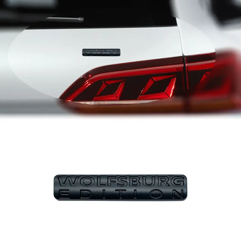 ثلاثية الأبعاد معدنية ولفسبورغ طبعة شعار سيارة الجانب الحاجز شعار خلفي بحقيبة السيارة ملصق مائي لفولكس واجن باسات جيتا TDI إكسسوارات الغولف #3