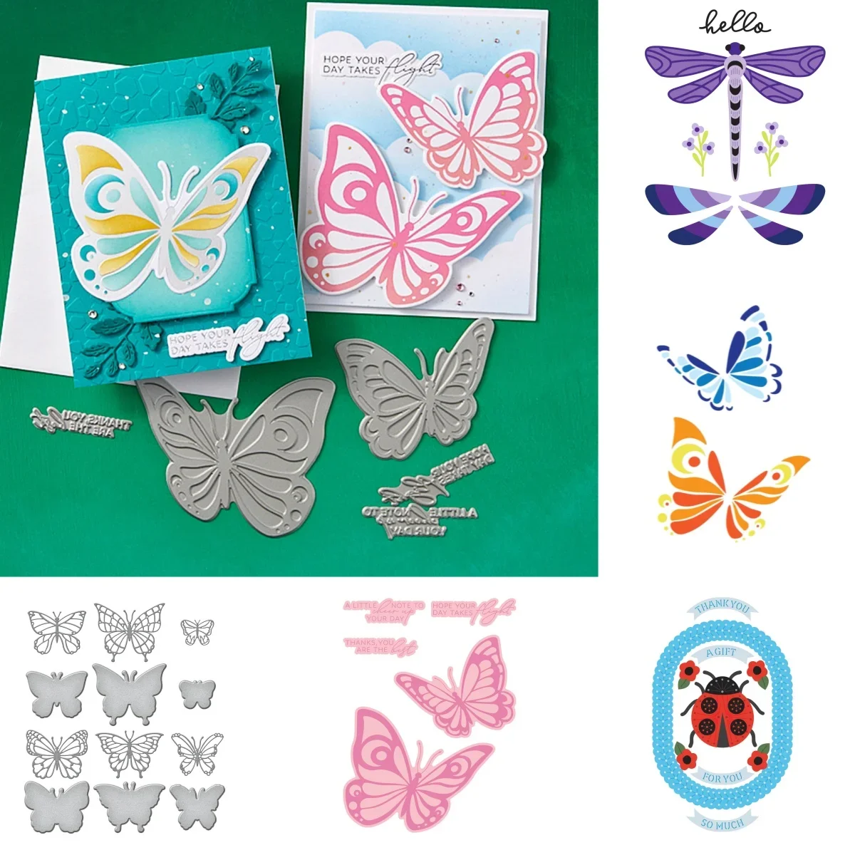 

New Dragonfly Butterfly Ladybug Metal Cutting Dies for DIY Decorating Scrapbook Paper Card Album Embossing Craft Die