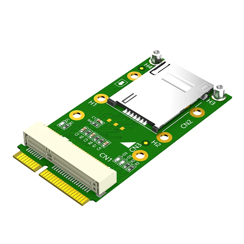 

NEW Mini PCIE 3G/4G Module to Mini PCI Express Adapter + Self Elastic SIM Card Holder Slot Supports WWAN LTE GPS Mini PCI-E Card