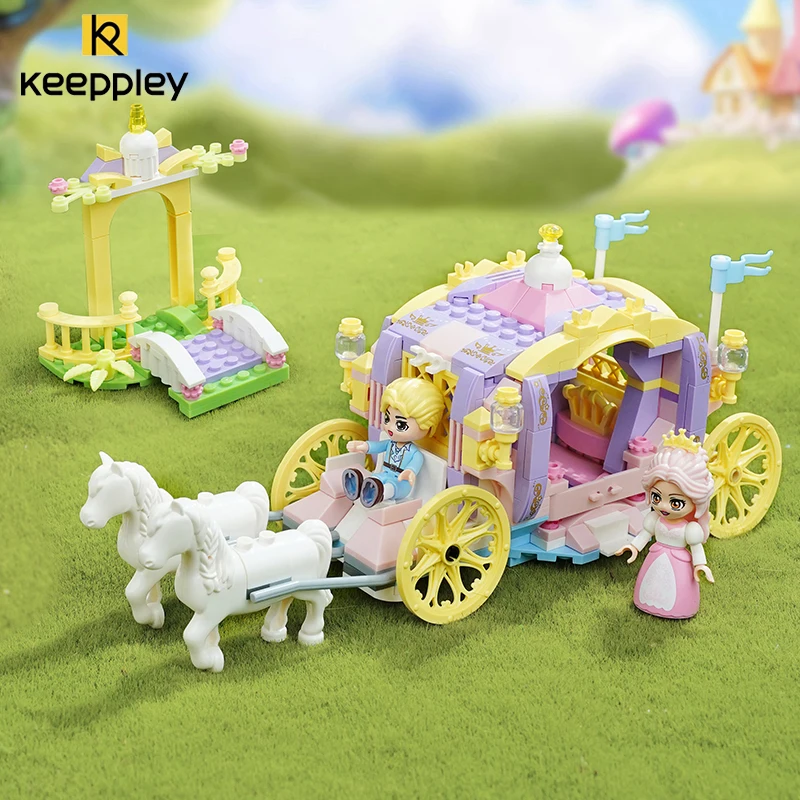 New Keeppley Building Block Wonderful Princess Castle Game Party Street View Cartoon Models Decoration Children\'s Toys Girl Gift