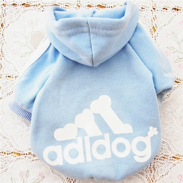 Fashion Adidog Autumn Winter Dog Puppy Hooded Jacket Coat Warm New Sweater Pet Clothes