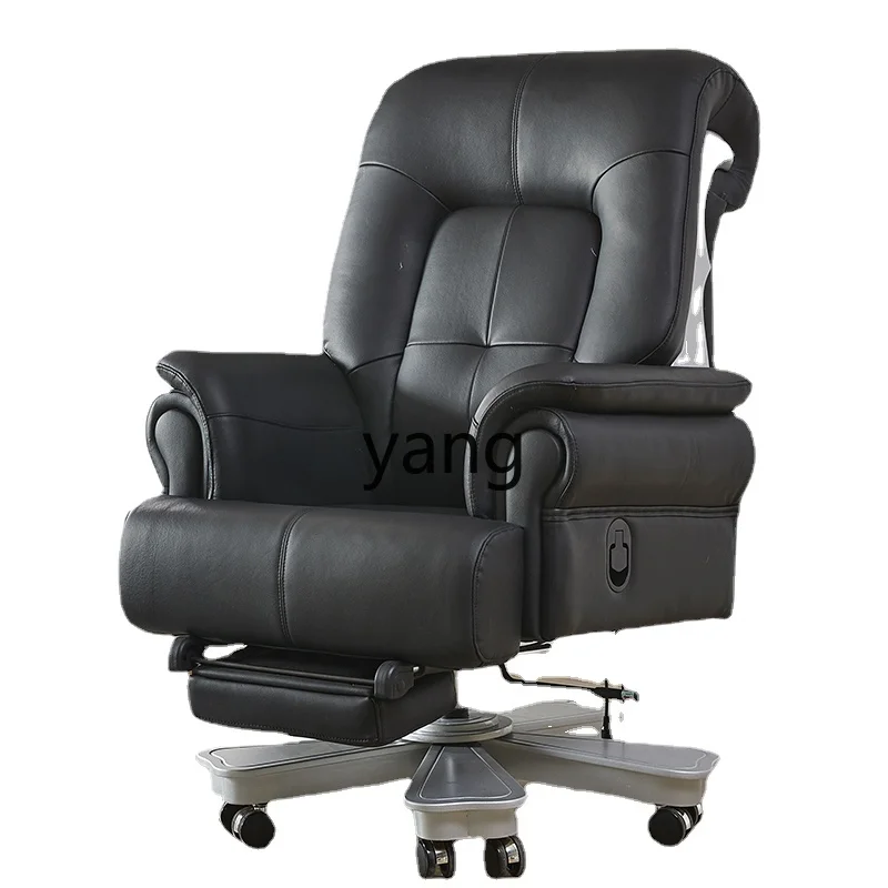 CX Reclining Executive Chair Genuine Leather Office Lunch Break Computer Home Massage Chair