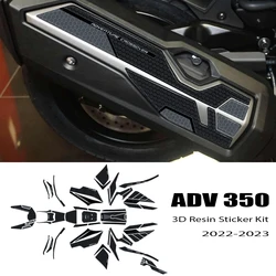 For HONDA ADV350 ADV 350 Sticker Accessories Motorcycle 3D Resin Epoxy Sticker Protection Kit Tank Pad Anti Scratch Decal 2022-