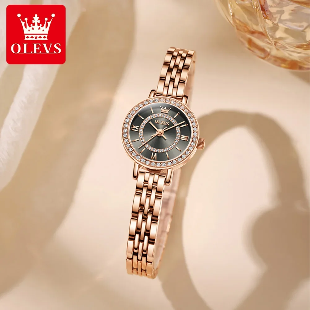 OLEVS 5508 impermeabile moda donna orologio da polso al quarzo Super-sottile di alta qualità in acciaio inossidabile orologi con cinturino per le