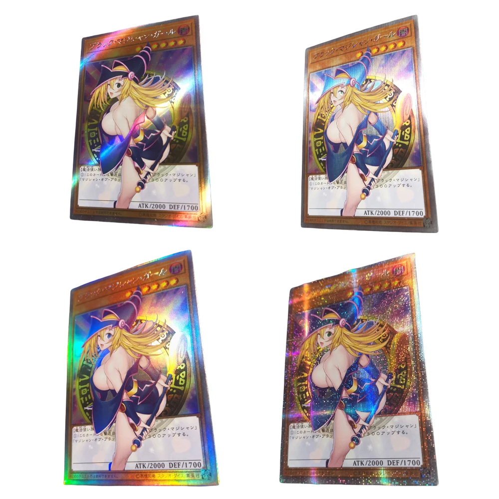 

1Pcs/set Yu Gi Oh Cards Diy Self Made Out of Frame Card Dark Magician Girl Color Flash Anime Game Characters Collection Cards