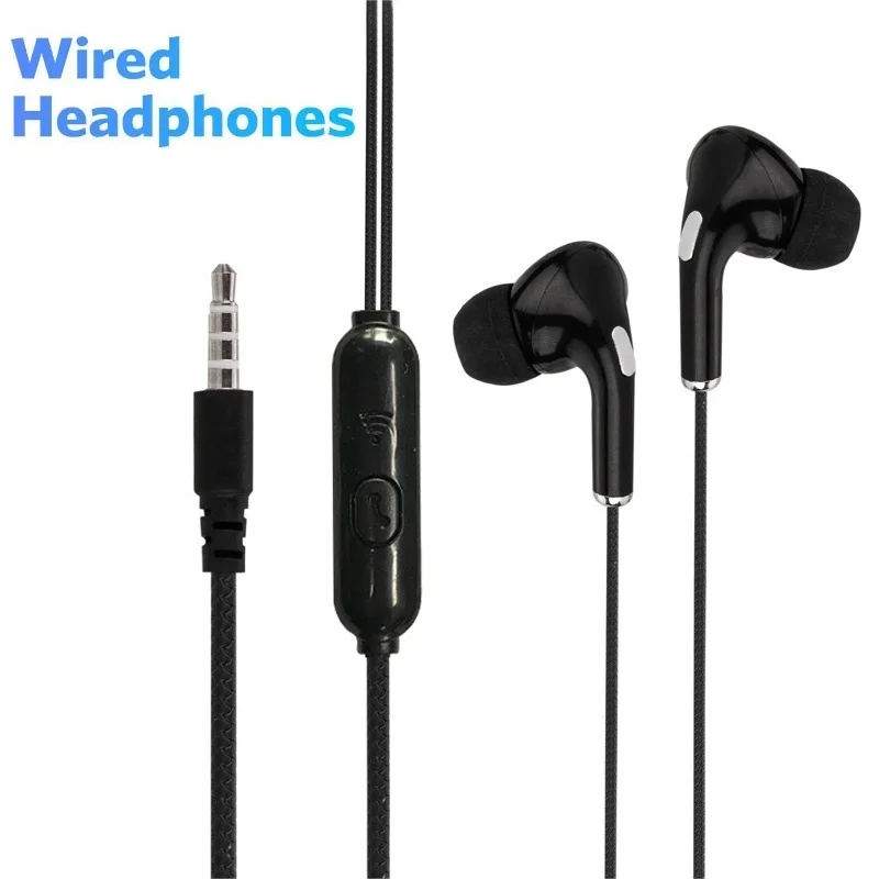3,5-mm-In-Ear-Kopfhörer mit Kabel, Sport-Musik-Ohrhörer, Geräuschunterdrückung, Headset mit Mikrofon für Xiaomi, Huawei, Desktop-Computer, PC, Tablet