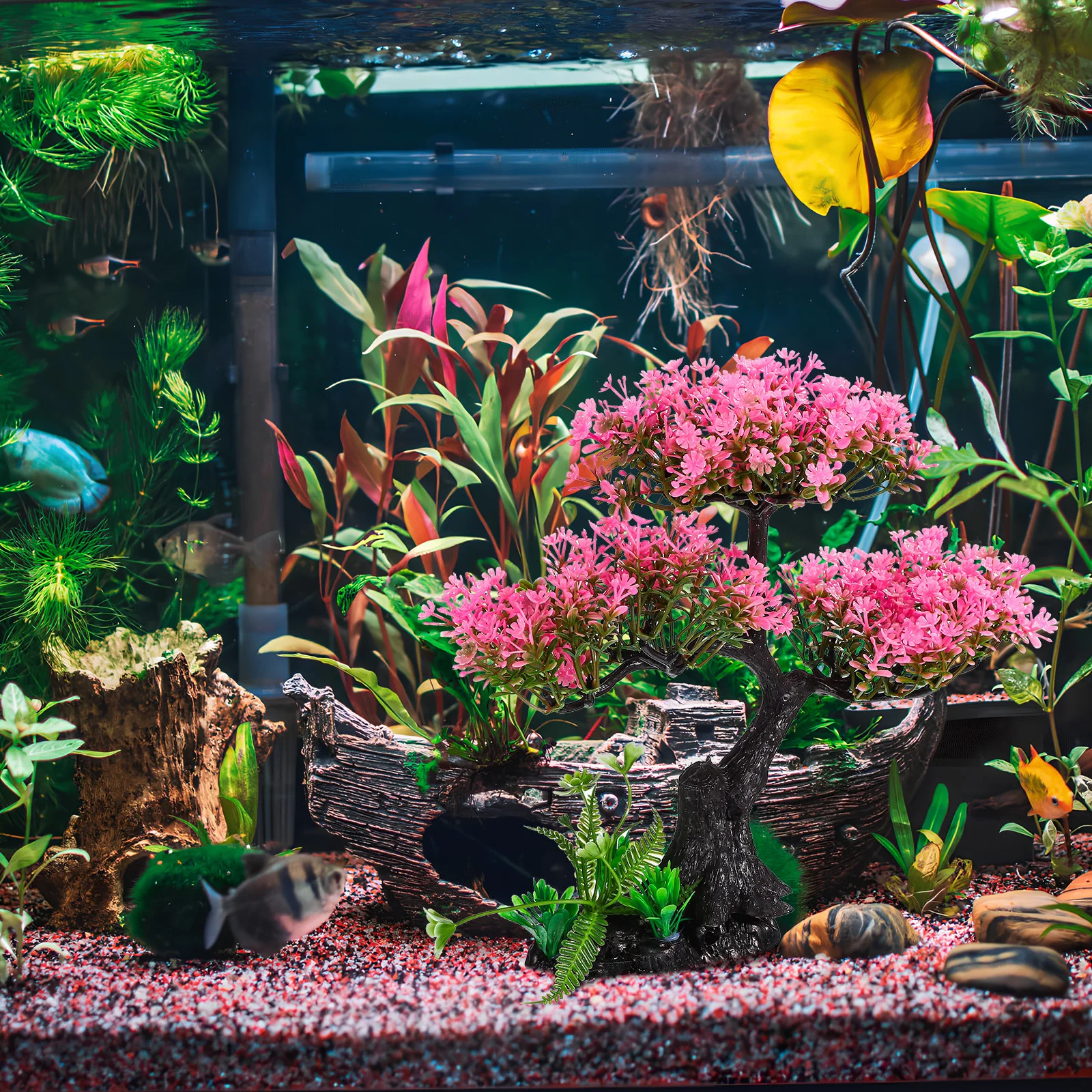 

1Set Artificial Aquarium Plants Realistic Plastic Fake Plants for Fish Tank Turtle Tank Decor Accessories Aquarium Decor