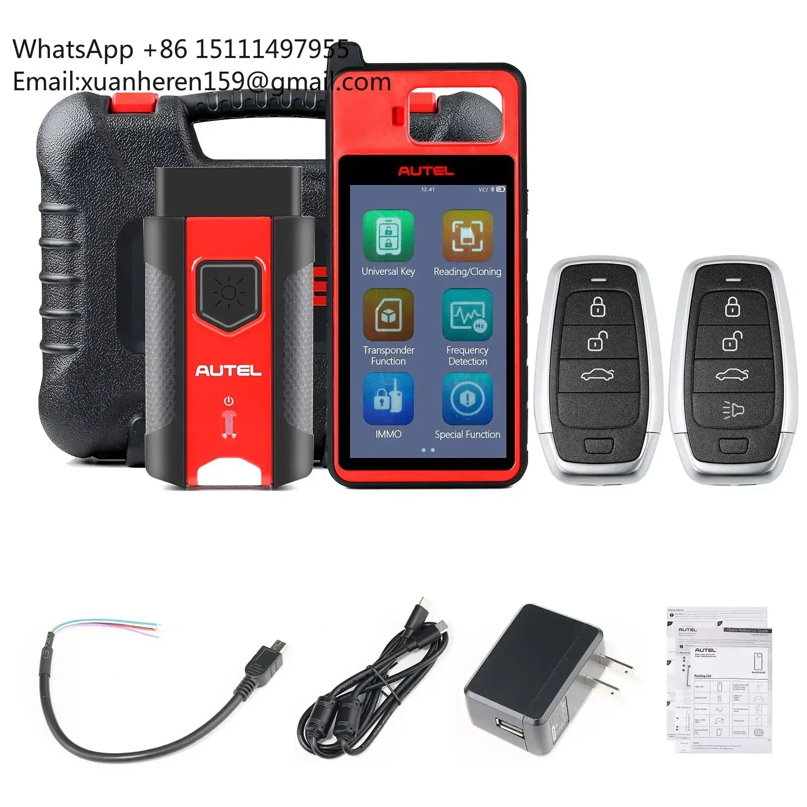 Original 2025 Autel MaxiIM KM100 KM100E Auto Key IMMO Universal Key Generator Kit Supports PLC V200 Lifetime Update Online