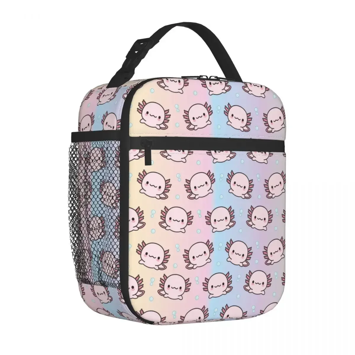 

Axolotl Insulated Lunch Bag High Capacity Salamander Animal Lunch Container Cooler Bag Tote Lunch Box School Picnic Girl Boy
