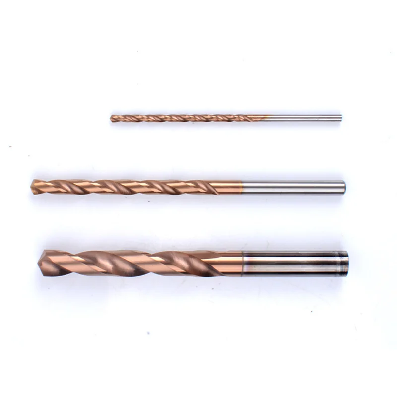 Lengthened 200mm tungsten steel bit Alloy bit Imported superhard coating high hardness stainless steel twist drill