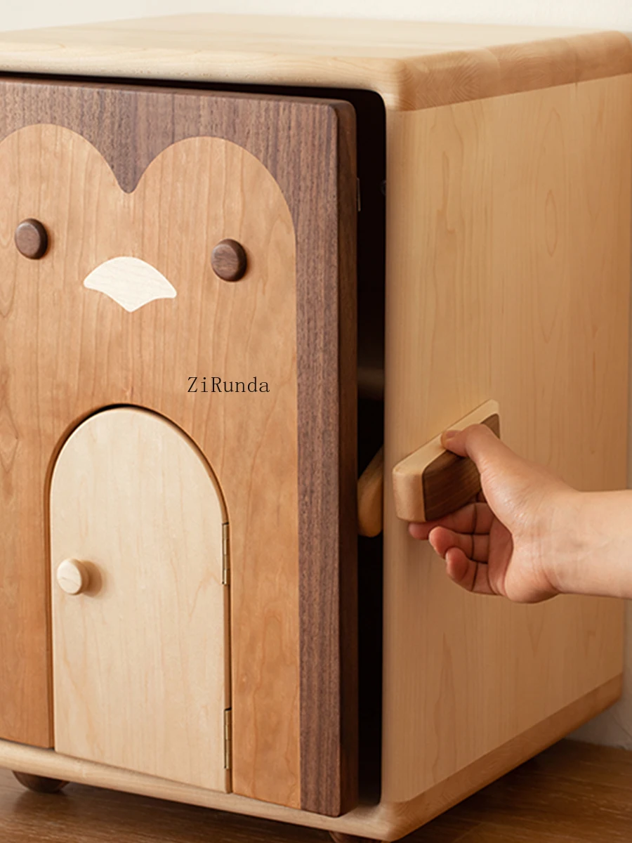 **Children's Bedside Table, Small Cabinet, Storage Cabinet, Bedroom Storage Card