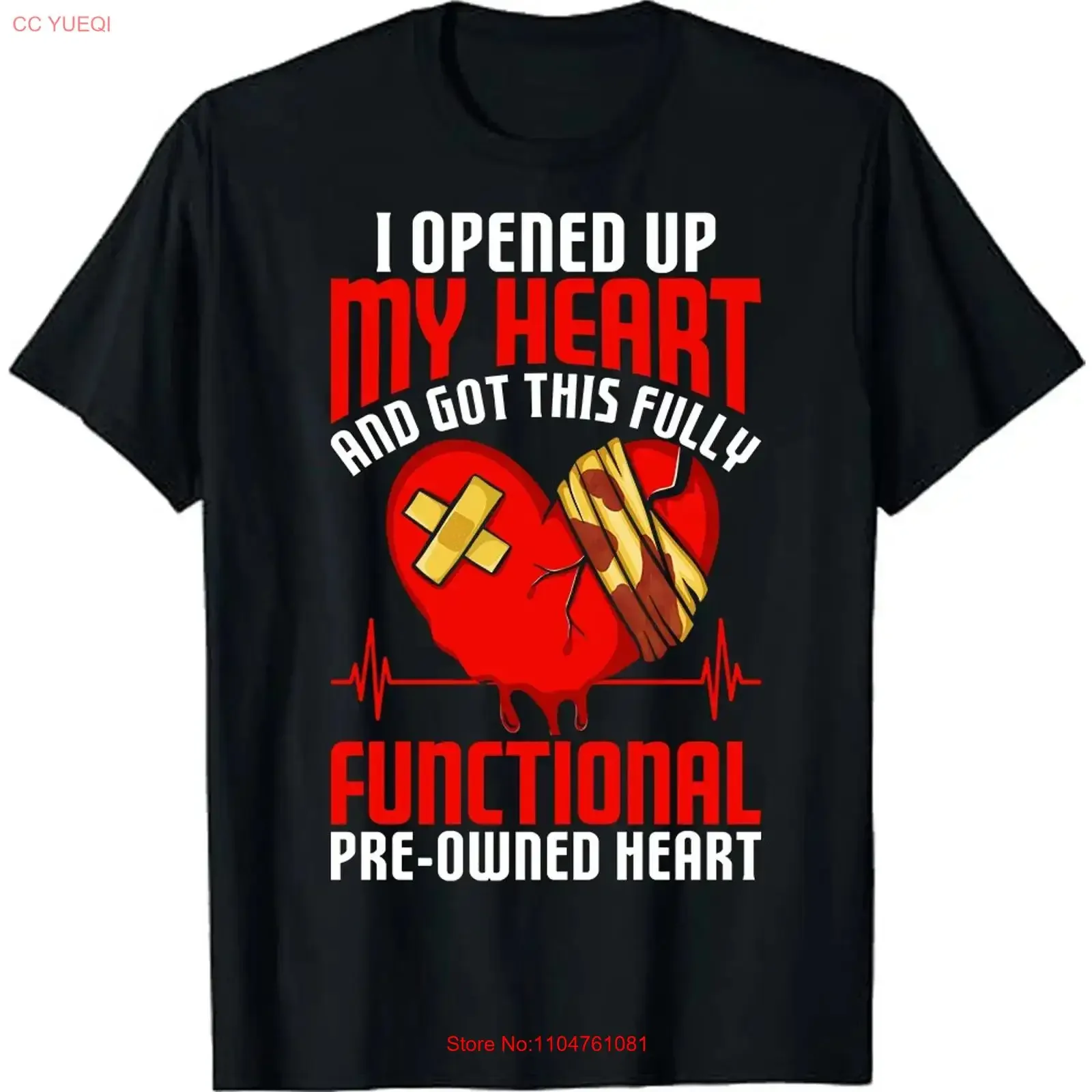 Open Heart Surgery Recovery Bypass Red Attack T Shirt vintage Washed designer clothes homme Breathable Top For Everyday Wear