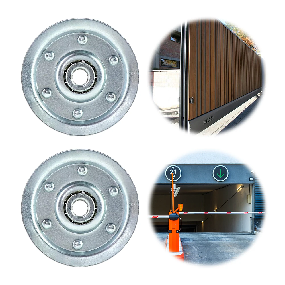 

2 шт. удлинительный пружинный шкив 3-дюймовый трос для гаражных ворот, направляющие колеса, серебряный направляющий шкив для замены старых поврежденных шкивов